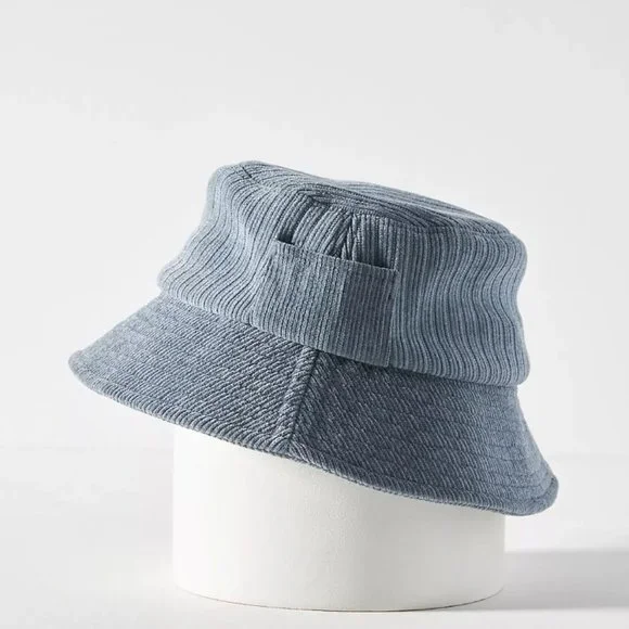 NWT Anthropologie + San Diego Hat Co. Cozy and Chic Bucket Hat Blue (ONE SIZE) - Picture 3 of 16